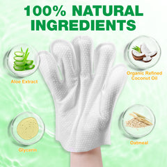 Hypoallergenic Pet Glove Wipes - 360° Deep Cleaning Grooming Gloves for Dogs, Cats & Small Animals - 100% All-Natural Ingredients w/ Aloe, Coconut Oil & Oatmeal - Rinse-Free & Fragrance-Free - 10 Pack