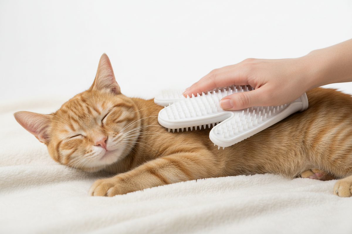 Grooming. Massage. Bonding. All in One Glove.